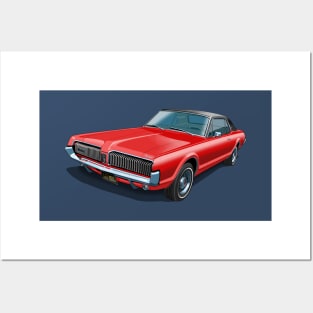 1967 Mercury Cougar in cardinal red Posters and Art